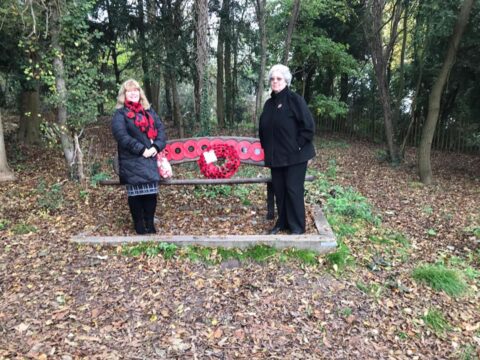 The Chair and Vice-Chair of CPC with the wreath